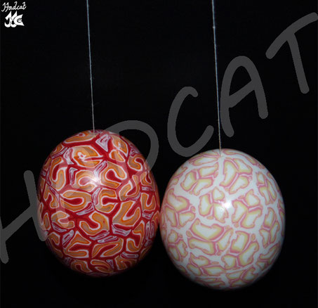 Hadcat polymer clay Fimo easter eggs