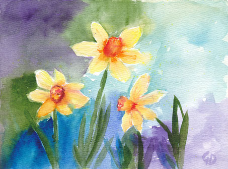 Daffodils in your garden, A5, 100€
