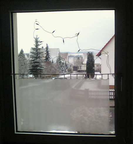 13. Februar 2013, Blick aus dem Küchenfenster beim Morgen-Kaffee-Kochen :-)