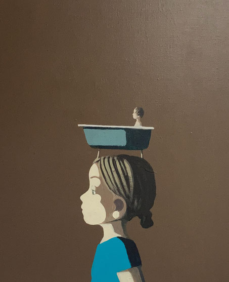 tiny bathtub - Acryl auf Leinwand, 60x50cm, 2021 | verkauft