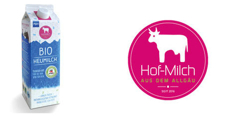 Heumilch, Hofmilch, Logo, Bio-Heumilch, Heumilch Verpackung