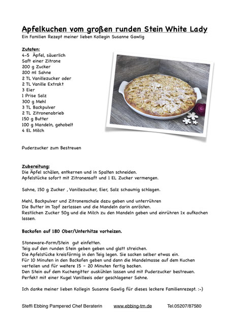 Apfelkuchenrezept