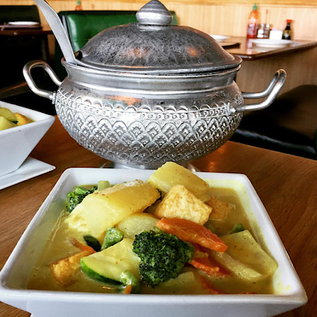 yellow curry tofu at siam cafe