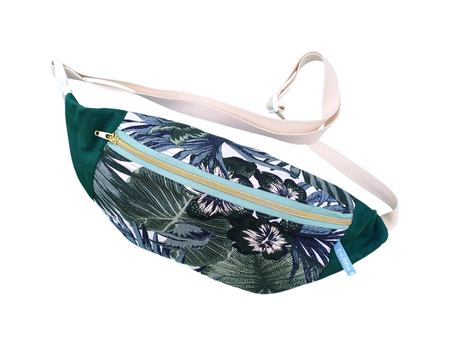 Cross Body Bag florales Muster Palmen