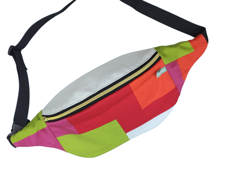 Cross Body Bag 80s Design geometrisch ulticolor