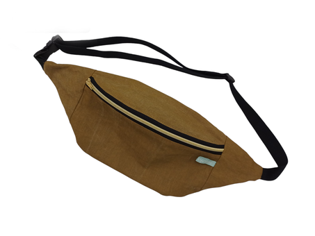 Bauchtasche used look aus Upcycling Plane ocker