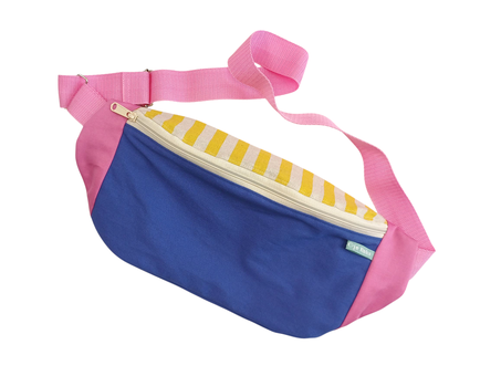 Crossbody Bag Colour Blocking Gelb Blau Pink