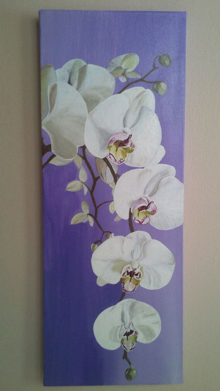 Orchidee in Acryl
