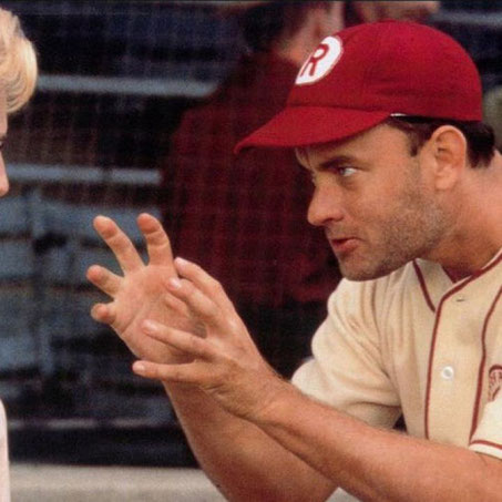 Nella foto Tom Hanks nella grande interpretazione del manager James “Jimmy” Ducan in "A League of Their Own" (Ragazze Vincenti)