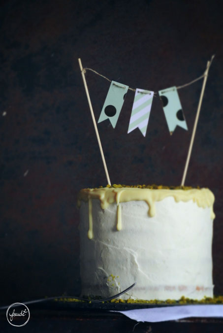 Pistazien Törtchen mit einer Creme aus Mascarpone und Mirabellen Likör