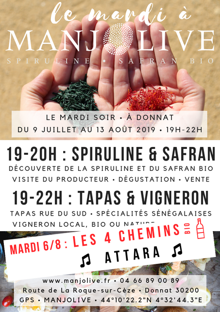 Mardi 16/7 à Manjolive : Frédéric Agneray et Vice & Vertu
