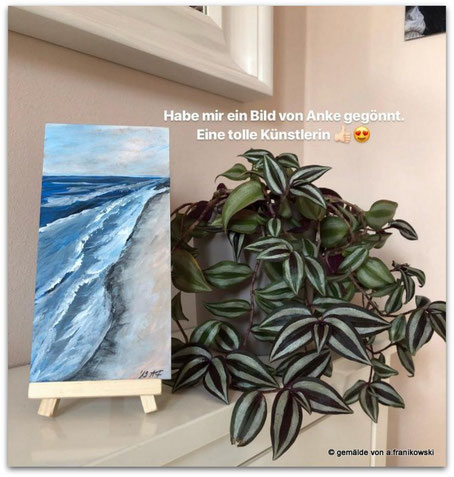 Meergemälde, Kundenfoto in seinem neuen Zuhause.