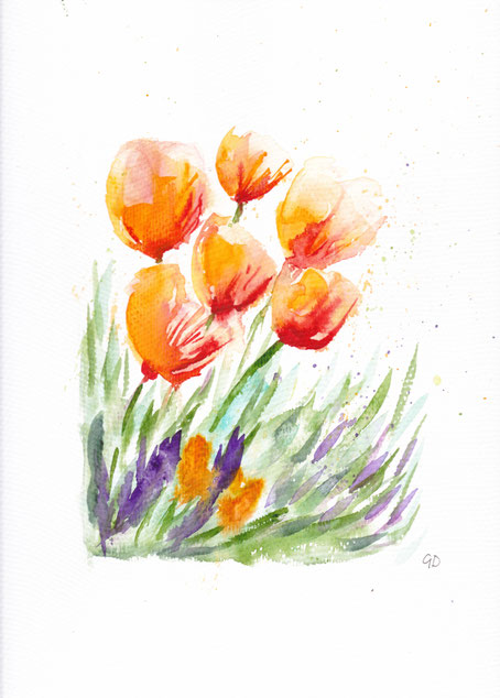 Blumenwiese 3, 9x12inch, 130€