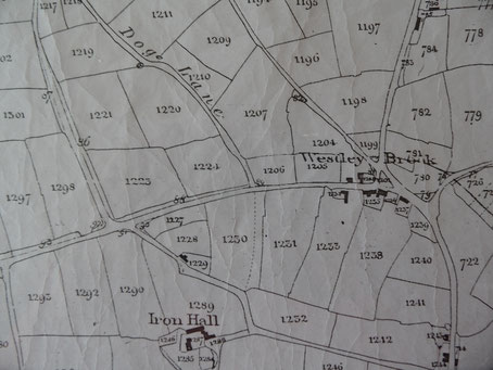 Tithe map extract, 1840s. North is to the right on this map