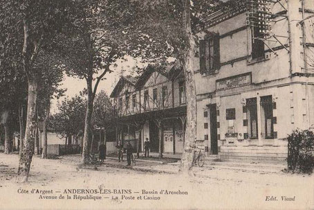 La salle de cinéma Casino, boulevard de la République, au début du siècle dernier à Andernos-les -Bains,