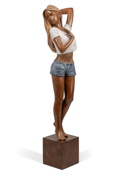Kim - sculpture en bronze d'Alain Choisnet