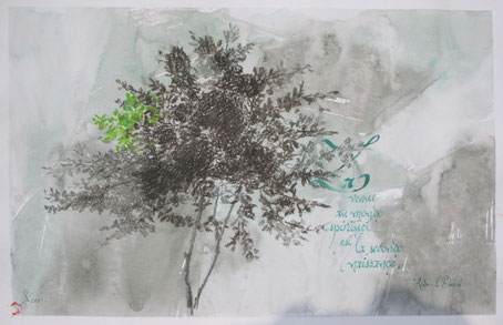 C253 - 50x32 - Encre et fond travaillé 