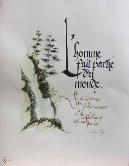 C232 -50x65 - Encre et décor