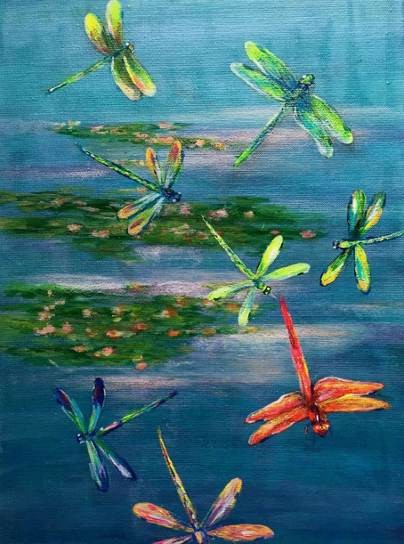 Libellentraum, 40x30 cm