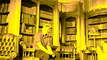 Schottland Geisterschloss Übernachtung: ... und Bibliothek