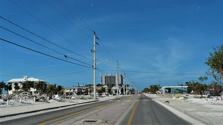 Fort Myers Beach nach Hurricane Ian im Dezember 2022