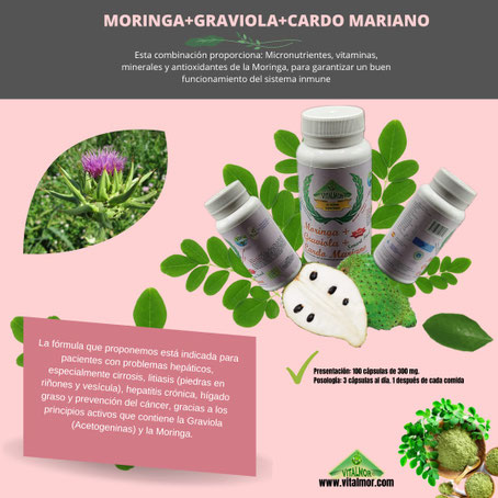 MORINGA + GRAVIOLA + CARDO MARIANO (ANTITUMORAL)