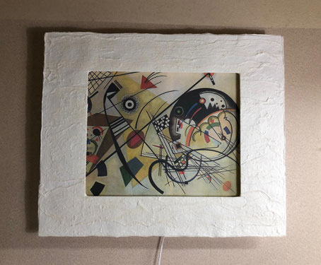 カンディンスキー 絵画 販売 横線 - 越前和紙フレームと カンディンスキー 絵画 販売 横線 - 越前和紙フレームと