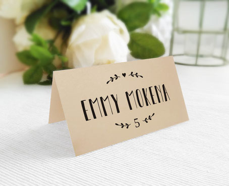 Personalised Wedding Place Cards