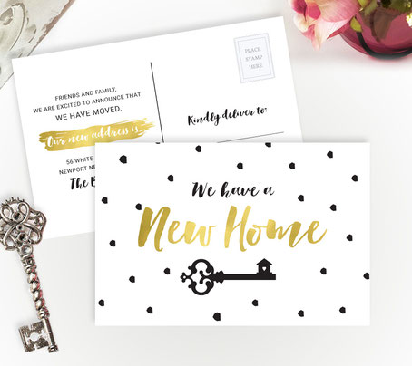 New Home Postcards personalized
