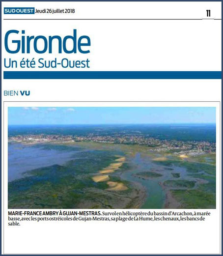 Photo Marinelle sur Journal Sud-Ouest, page Gironde, édition du 26/07/2018