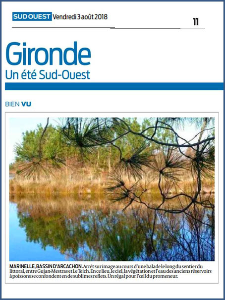 Photo Marinelle sur Journal Sud-Ouest, page Gironde, édition du 03/08/2018