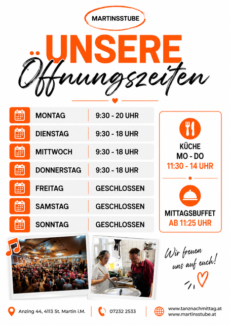 Öffnungszeiten Sommer 26