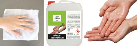 Hochwertige, zertifizierte Desinfektions-Produkte für die Hände- und Flächen-Desinfektion
