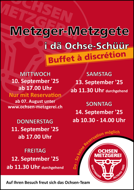 Flyer Metzger-Metzgete 2022 Vorderseite