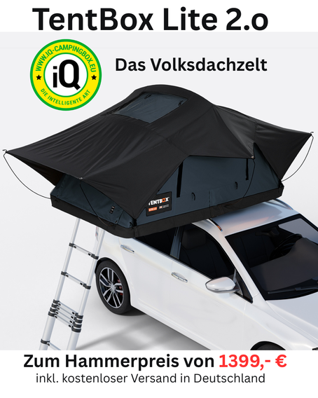 Dachzelt TentBox Lite 2.0 zum Sonderpreis von 1399,-€ / TLI-SLATE-G4-92151