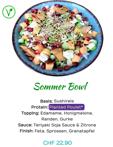 Poke Bowl, SOPOKÉ Solothurn, Planted Poulet