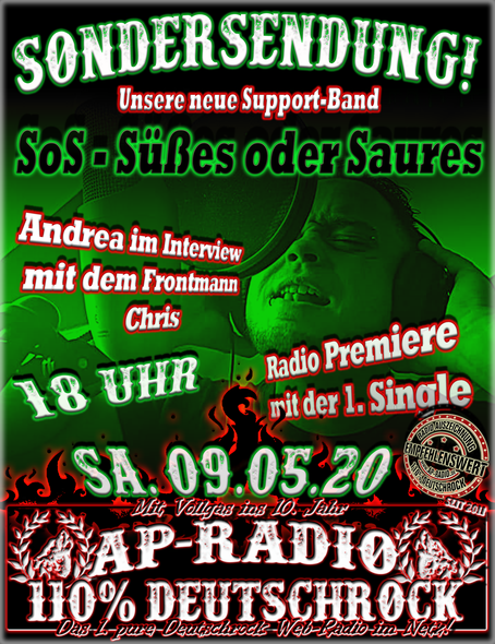 SoS - Süßes oder Saures bei AP-Radio 110% Deutschrock