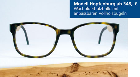 Wacholderholz-Brille Modell Hopfenburg