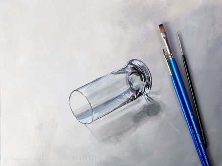 Glas malen in Acryl - Realistisch malen mit Acrylfarben