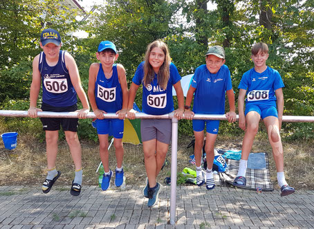 ...die extreme Hitze konnte das U14 Team (David Fuchs, Devin Capraz, Lenny  Hillenbrand, Mark Kuhn und Adrian Könn) nicht stoppen;-)) (Foto: D. Fuchs)