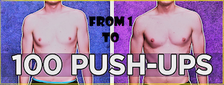 Going from one to one hundred push-ups in a row