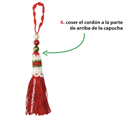 Cómo tejer borlas navidad a crochet (crochet christmas tassel)