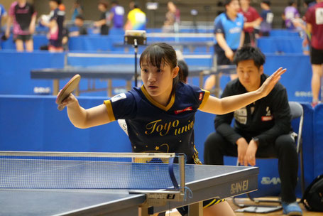 上澤は充実したプレーを見せ、女子シングルスでベスト4に入賞