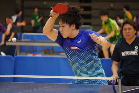 異質プレーでシングルス6回戦まで勝ち上がった横部
