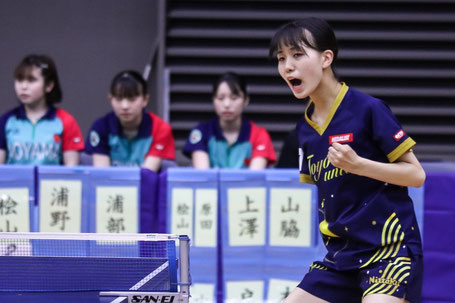 新人ながらシングルス4勝1敗と活躍を見せた桧山(写真提供:スポーツ東洋)