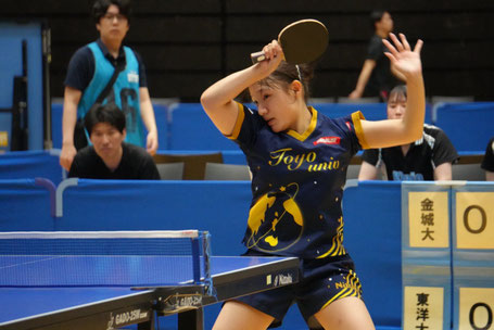 準々決勝のトップで粘り強いカット打ちを見せた上澤