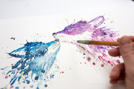 Seelenbilder für Paare · Aquarell Hochzeitsgeschenk · intuitive Malerei Liebe · Krafttier Aquarell · spirituelle Kunst · energetische Bilder · Kunst für Seelenverbindungen · personalisierte Hochzeitskunst