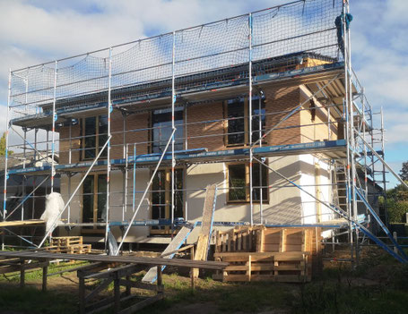 Das ökologische Haus aus Seegras in Norddeutschland. Foto: Bauherren