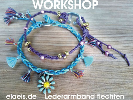 Link Lederarmband flechten Workshop in Düsseldorf für Erwachsene & Kinder