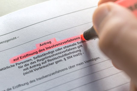 Antrag auf Eröffnung eines Insolvenzverfahrens wegen Insolvenz
